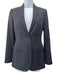 Dolce & Gabbana Size 36/40 Black & White Wool Striped 2 button Zip Fly Pant Set Black & White / 36/40
