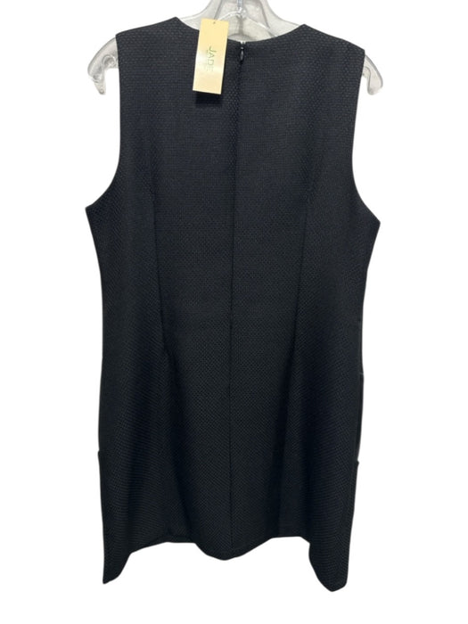 Jade Melody Tam Size L Black Polyester Leather Detail Sleeveless Back Zip Dress Black / L