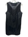 Jade Melody Tam Size L Black Polyester Leather Detail Sleeveless Back Zip Dress Black / L