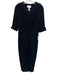 Joseph Ribkoff Size 12 Black Polyester Knot Detail Half Sleeve Collar Dress Black / 12