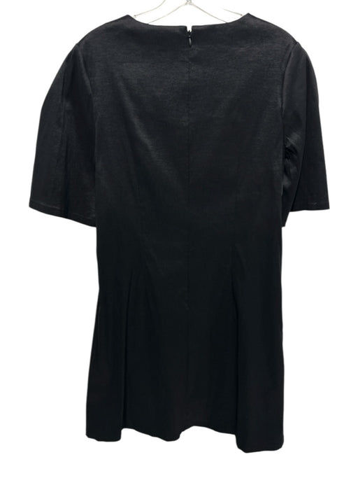 Preston & York Size 10 Black Polyester & Nylon Front Keyhole Short Sleeve Dress Black / 10