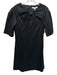 Preston & York Size 10 Black Polyester & Nylon Front Keyhole Short Sleeve Dress Black / 10
