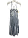 J. Crew Size XS Blue & White Linen & Viscose Striped Sleeveless Tiered Dress Blue & White / XS