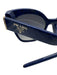 Prada Dark Blue & Black Acetate Cat Eye Square Gold Detail Sunglasses Dark Blue & Black