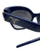 Prada Dark Blue & Black Acetate Cat Eye Square Gold Detail Sunglasses Dark Blue & Black