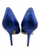 Sam Edelman Shoe Size 10.5 Cobalt Blue Leather Upper Metallic Pointed Toe Pumps Cobalt Blue / 10.5