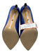 Sam Edelman Shoe Size 10.5 Cobalt Blue Leather Upper Metallic Pointed Toe Pumps Cobalt Blue / 10.5