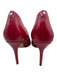 Sam Edelman Shoe Size 10.5 Red Leather Upper Metallic Pointed Toe Pumps Red / 10.5