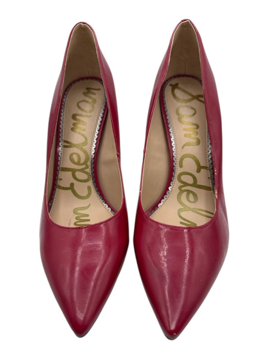 Sam Edelman Shoe Size 10.5 Red Leather Upper Metallic Pointed Toe Pumps Red / 10.5