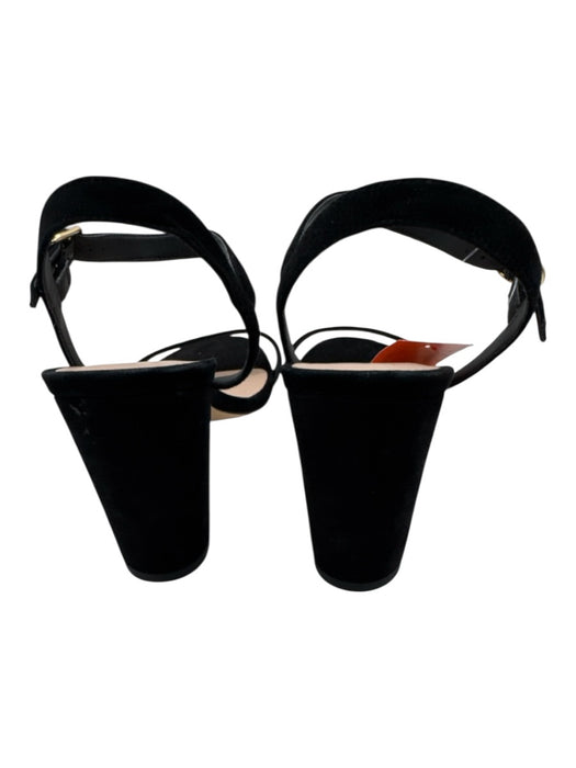Stuart Weitzman Shoe Size 11 Black Leather Upper Suede Ankle Strap Sandals Black / 11