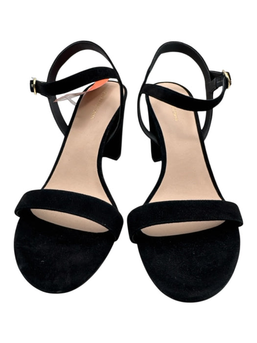 Stuart Weitzman Shoe Size 11 Black Leather Upper Suede Ankle Strap Sandals Black / 11