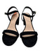 Stuart Weitzman Shoe Size 11 Black Leather Upper Suede Ankle Strap Sandals Black / 11