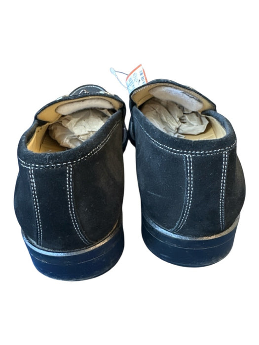 Johnston & Murphy Shoe Size 10.5 Black & Silver Suede Horsebit Men's Loafers Black & Silver / 10.5