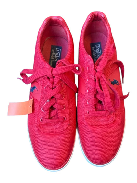 Polo Ralph Lauren Shoe Size 11.5D Red & Navy Canvas Lace Up Athletic Sneakers Red & Navy / 11.5D