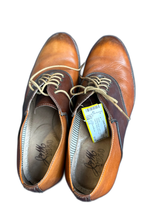 Johnston & Murphy Shoe Size 12 Chestnut Brown Leather Round Toe Lace Up Oxford Chestnut Brown / 12