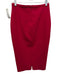 Diane Von Furstenberg Size 6 Red Viscose Blend High Rise Back Zip Slit Skirt Red / 6