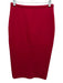 Diane Von Furstenberg Size 6 Red Viscose Blend High Rise Back Zip Slit Skirt Red / 6