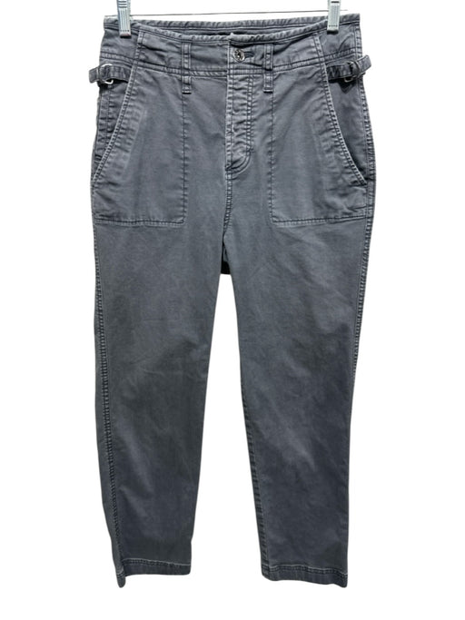 Rowan Size 27 Gray Cotton Blend High Rise Cargo Side Buckle Tapered Pants Gray / 27