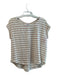 Splendid Size S Gold & White Rayon Blend Round Neck Short Sleeve Striped Top Gold & White / S