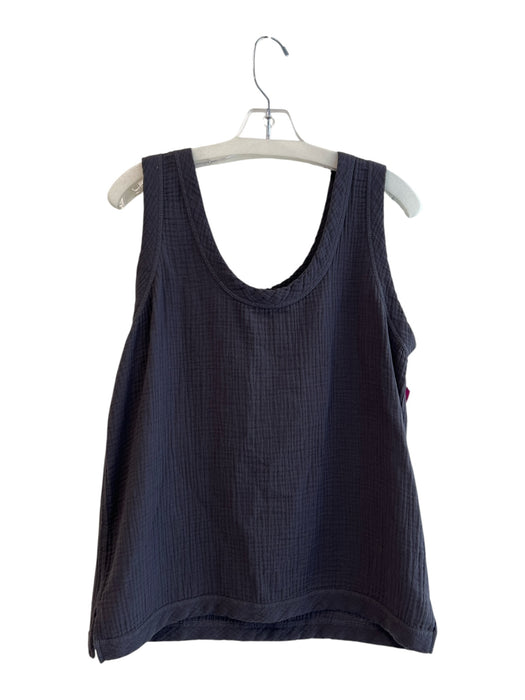 Faherty Size M Grey Cotton Scoop Neck Sleeveless Gauze Top Grey / M