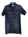 Evereve Size XS Black Cotton Blend Denim Studded Button Down Mini Dress Black / XS