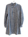Michael Stars Size S Blue & White Cotton Long Sleeve Striped 3/4 Button Dress Blue & White / S