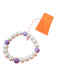 Pearl Girls Purple & White Pearls Stone Beads Stretch Bracelet Purple & White