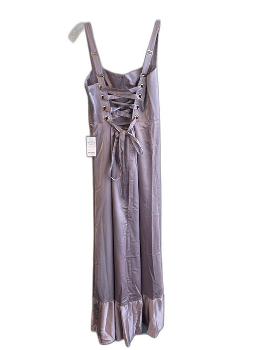 Show Me Your Mumu Size M Purple Polyester Satin Gold Hardware Grommets Gown Purple / M