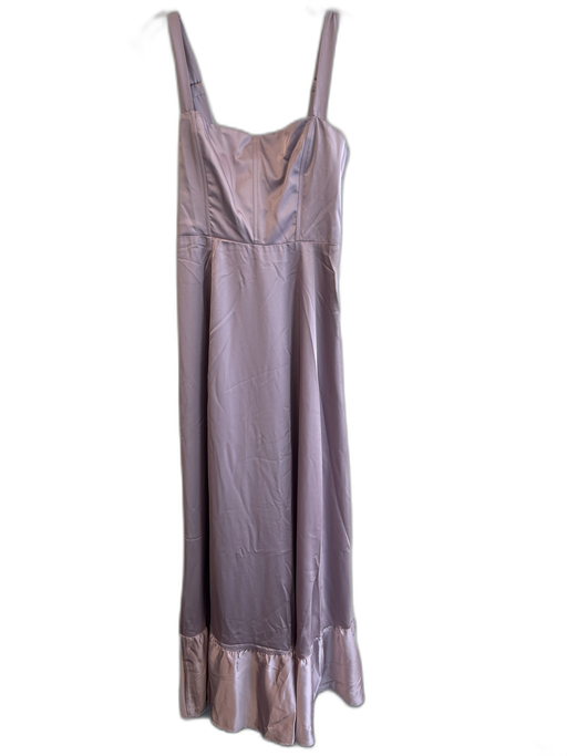 Show Me Your Mumu Size M Purple Polyester Satin Gold Hardware Grommets Gown Purple / M