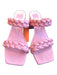 Dolce Vita Shoe Size 9.5 Pink Leather Block Heel Braided Square Toe Sandals Pink / 9.5