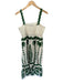 Farm Rio Size L White & Green Cotton Sleeveless Embroidered Flowers Maxi Dress White & Green / L