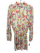 Yumi Kim Size Medium White, Pink, Yellow Polyester Long Sleeve Floral Dress White, Pink, Yellow / Medium