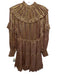 Ulla Johnson Size 6 Pink & Gold Silk Blend Long Sleeve Variegated Stripes Dress Pink & Gold / 6