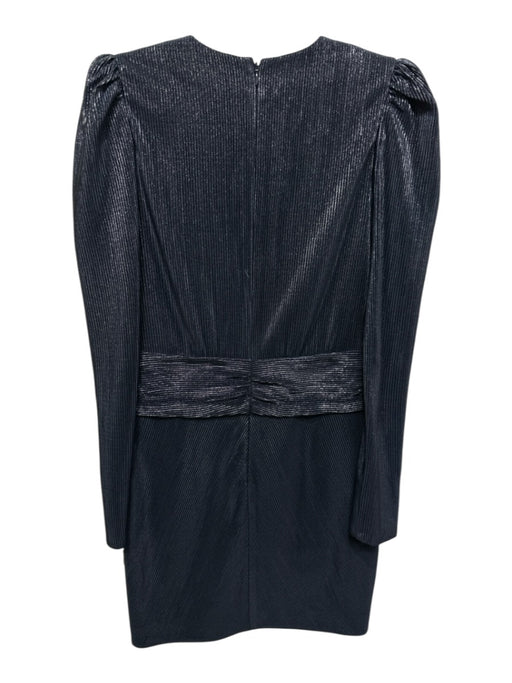 Jonathan Simkhai Size 4 Navy Blue Polyester Long Sleeve Ribbed Surplice Dress Navy Blue / 4