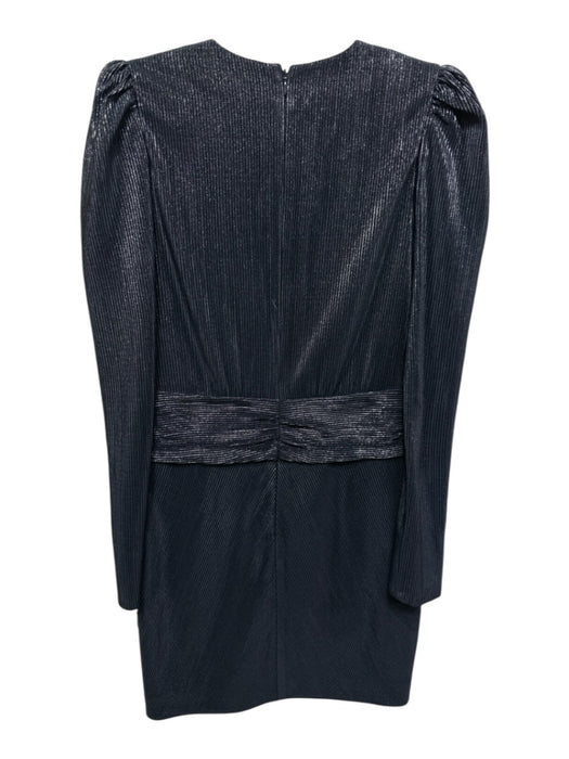 Jonathan Simkhai Size 4 Navy Blue Polyester Long Sleeve Ribbed Surplice Dress Navy Blue / 4