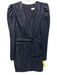 Jonathan Simkhai Size 4 Navy Blue Polyester Long Sleeve Ribbed Surplice Dress Navy Blue / 4