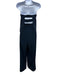 Jay Godfrey Size 4 Navy Blue Strapless Wide Leg Cut Out Darted Jumpsuit Navy Blue / 4