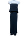 Jay Godfrey Size 4 Navy Blue Strapless Wide Leg Cut Out Darted Jumpsuit Navy Blue / 4