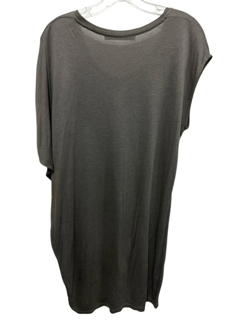 ALLSAINTS Size 6 Taupe Viscose Cap Sleeve Heathered Below Knee Dress Taupe / 6