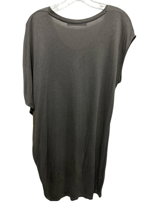 ALLSAINTS Size 6 Taupe Viscose Cap Sleeve Heathered Below Knee Dress Taupe / 6