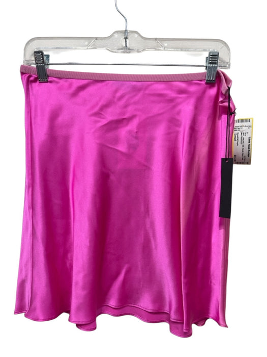 Beautiful People Size Small Hot pink Silk Elastic Waist Satin Mini Skirt Hot pink / Small