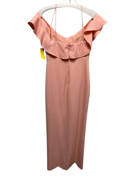 Likely Size 6 Light Pink Polyester Spaghetti Strap Ruffles V Neck Maxi Gown Light Pink / 6