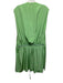 Tibi Size 4 Pastel Green Silk Sleeveless Zip Detail Gathered Dress Pastel Green / 4