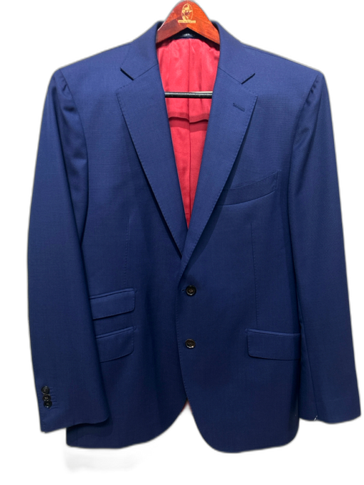 Suitsupply Blue Wool Solid 2 Button Men's Suit Blue / 44