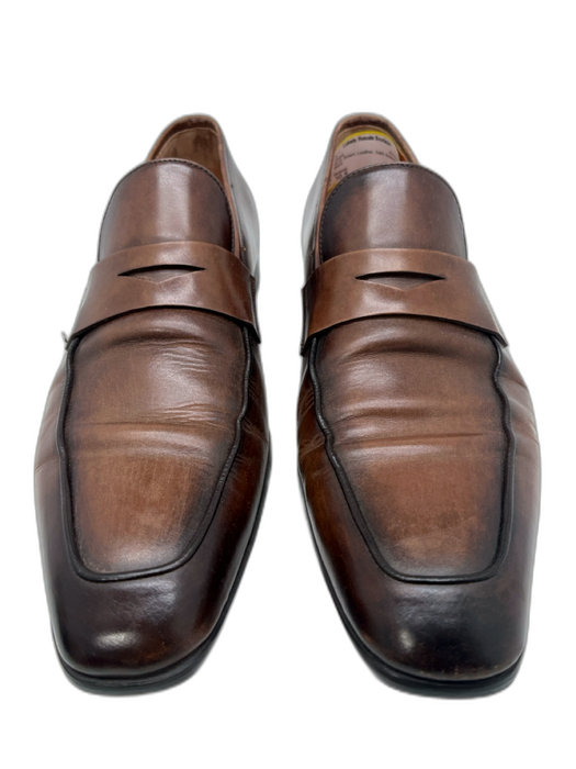 Santoni Shoe Size 10.5 AS IS Brown Leather Solid Men's Shoes Brown / 10.5