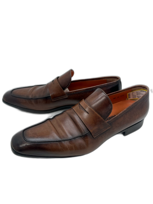 Santoni Shoe Size 10.5 AS IS Brown Leather Solid Men's Shoes Brown / 10.5