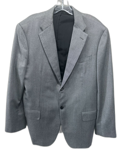 Bamford & Sons AS IS Gray & White 2 Button Men's Blazer Gray & White / 42