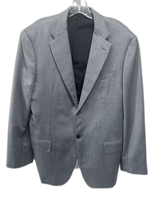 Bamford & Sons AS IS Gray & White 2 Button Men's Blazer Gray & White / 42