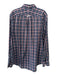 Haspel Size L Navy & Red Cotton Plaid Button Up Button Down Long Sleeve Shirt Navy & Red / L