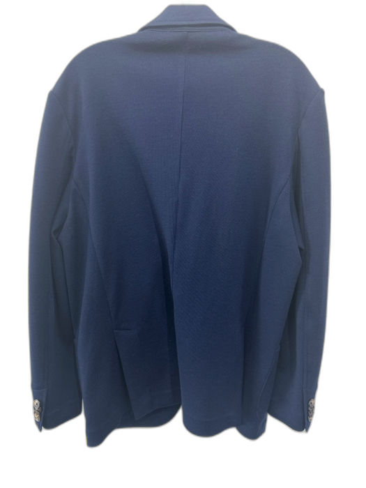 Peter Millar Navy Blue Wool Solid 2 Button Blazer Navy Blue / XL